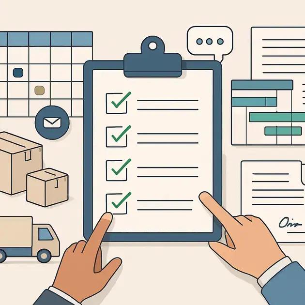 Checklist final para coordenar fornecedores e cronograma Checklist final para coordenar fornecedores e cronograma