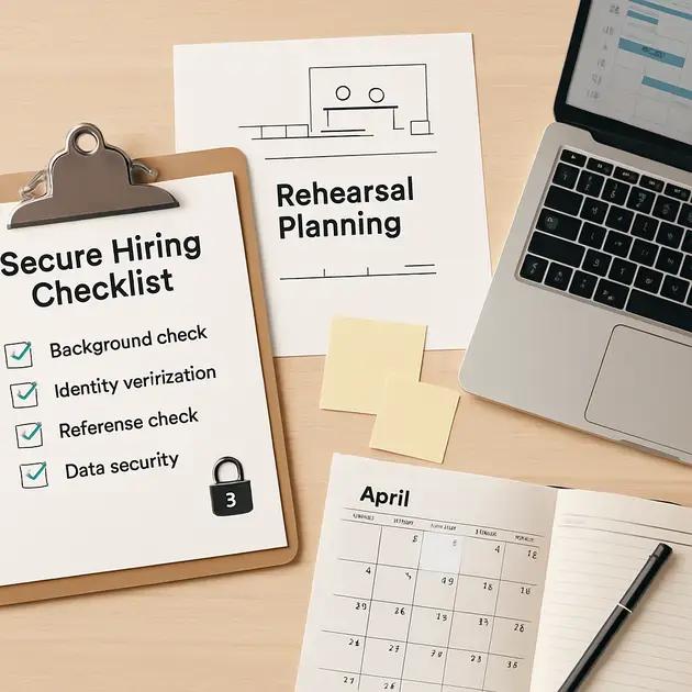 Checklist para contratar com segurança e planejar o ensaio Checklist para contratar com segurança e planejar o ensaio
