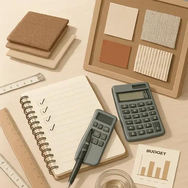 Como planejar orçamento, estilo e lista de materiais sem desperdício