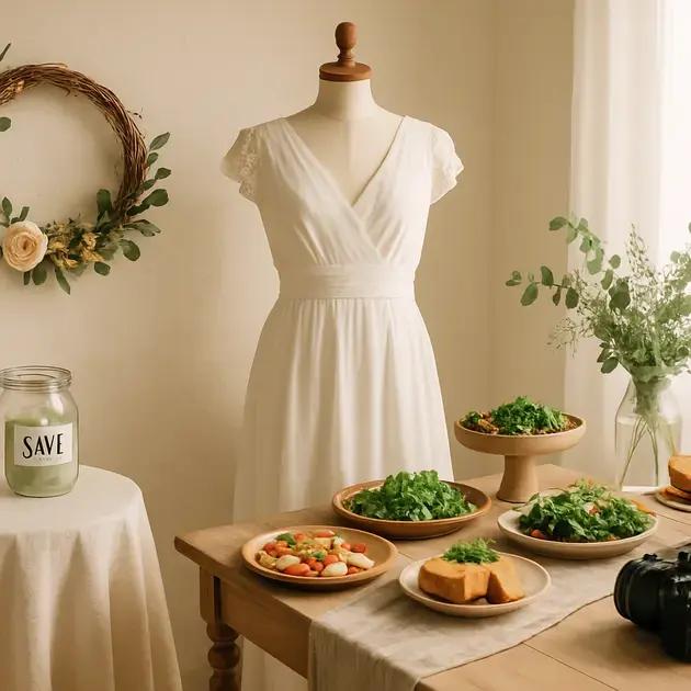 Ideias baratas para cerimônia, buffet, decoração, vestido e fotos