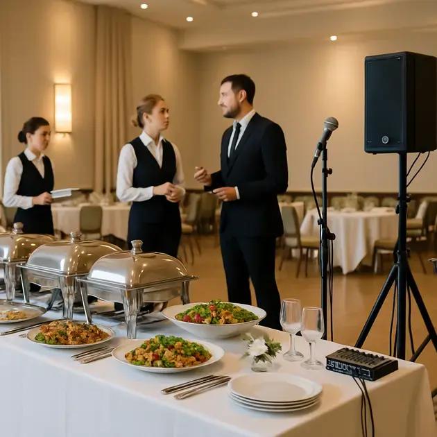 O espaço possui estrutura para buffet, som e equipe de apoio?