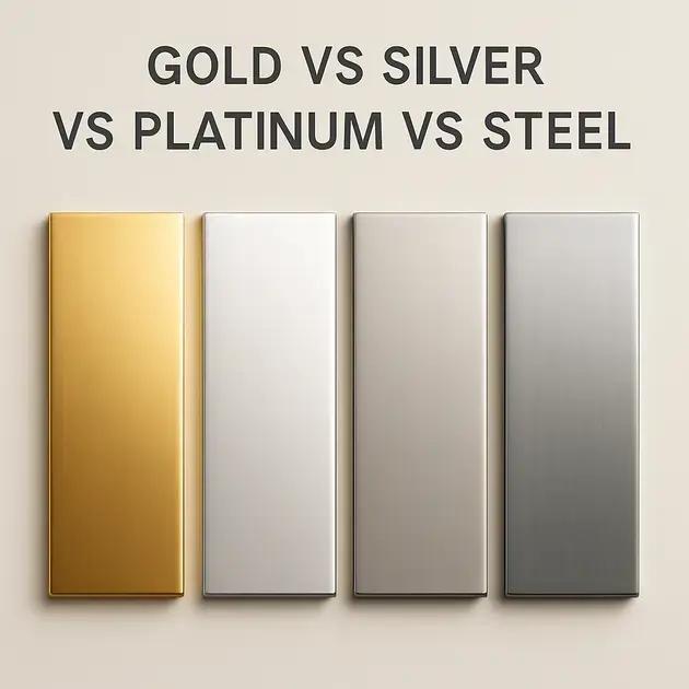 Ouro, prata, platina ou aço: qual material vale mais a pena