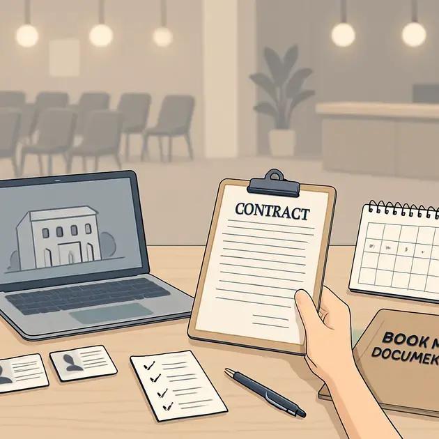 Quais documentos ou informações são necessários para contratar o local?