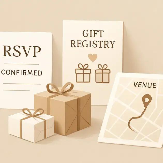 Quais recursos essenciais avaliar: RSVP, lista de presentes e mapa Quais recursos essenciais avaliar: RSVP, lista de presentes e mapa